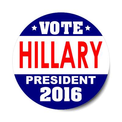 vote hillary 2016 dark blue white sticker