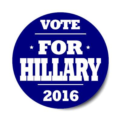 vote hillary 2016 deep blue sticker