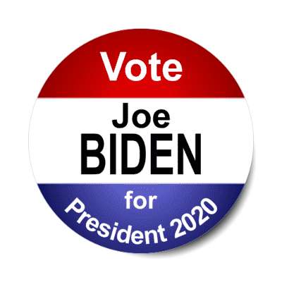 vote joe biden for president 2020 classic red white blue sticker