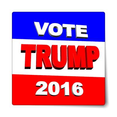 vote trump 2016 3d sticker