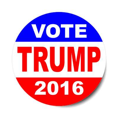 vote trump 2016 classic red white blue sticker