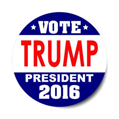 vote trump 2016 dark blue white sticker