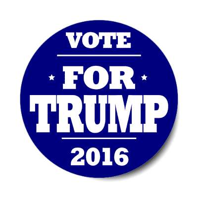vote trump 2016 deep blue sticker