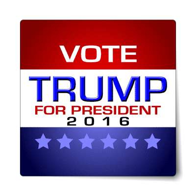 vote trump 2016 modern classic sticker
