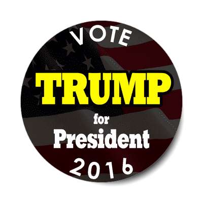 vote trump 2016 president black sticker