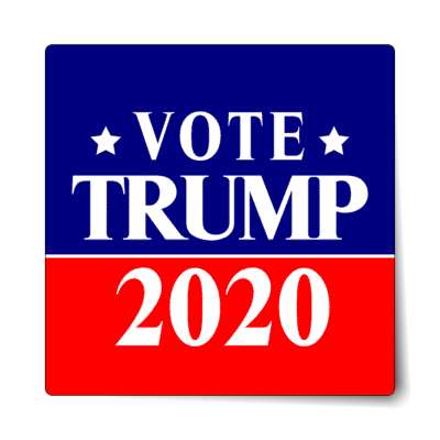 vote trump 2020 dark blue bright red star sticker