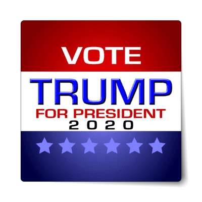 vote trump president 2020 modern classic sticker