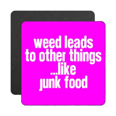 weed leads to other things like junk food magnet