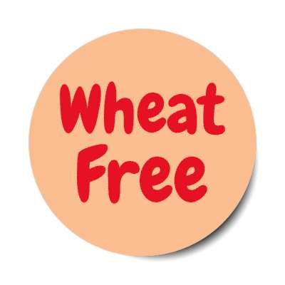 wheat free allergy warning stickers, magnet