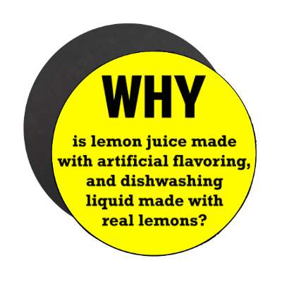 why is lemon juice made with artificial flavoring and dishwashing liquid ma
