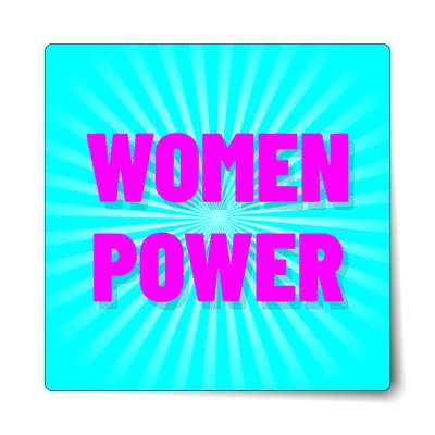 women power rays aqua sticker