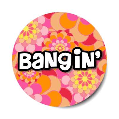 bangin 70s party slang stickers, magnet