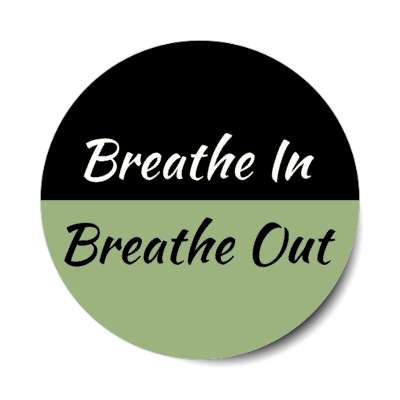 breathe in breathe out mindful stickers, magnet