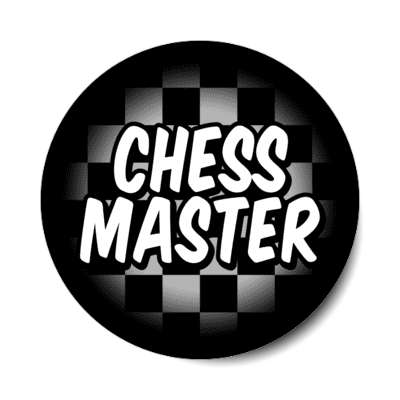 chess master checkerboard vignette stickers, magnet