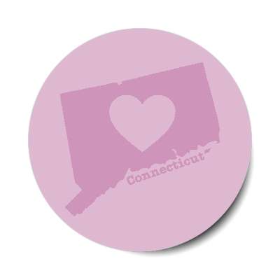 connecticut state heart silhouette stickers, magnet