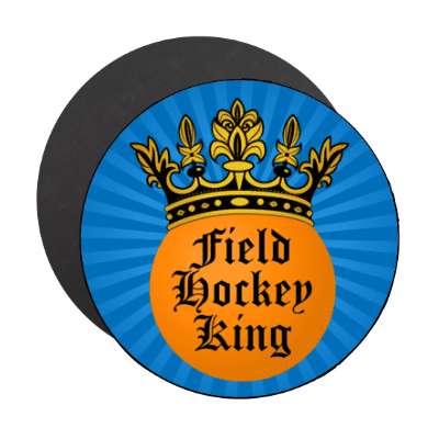 field hockey king crown stickers, magnet