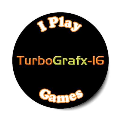 i play turbografx 16 games tg16 pc engine stickers, magnet