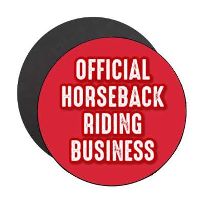 official horseback riding business stickers, magnet