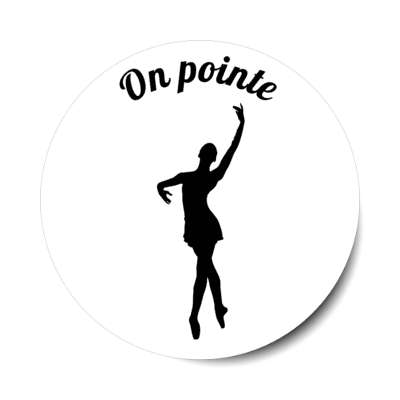 on pointe dancer silhouette stickers, magnet