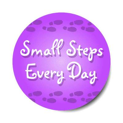 small steps every day stickers, magnet