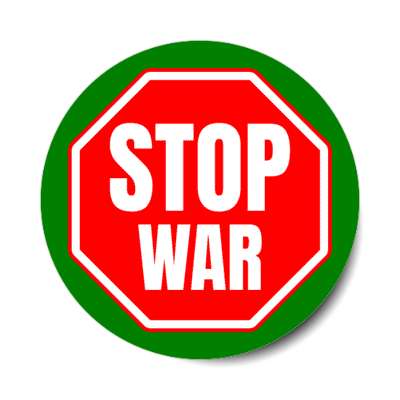 stop war stickers, magnet