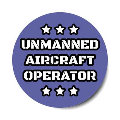 unmanned aircraft operator stickers, magnet