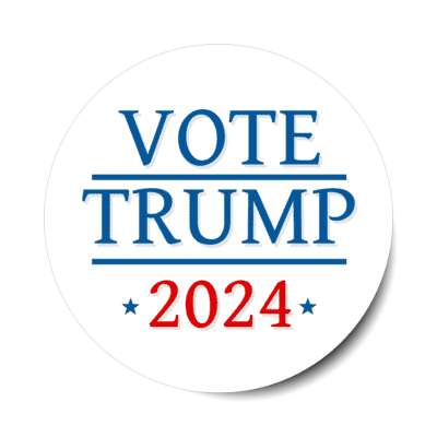 vote trump 2024 thin classy white stickers, magnet