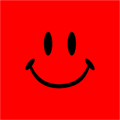 Red Joy Happy Smile Face Classic Stickers, Magnet | Wacky Print