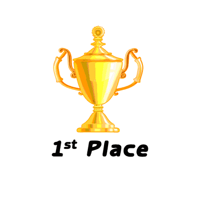 1st Place Trophy Stickers, Magnet | Wacky Print