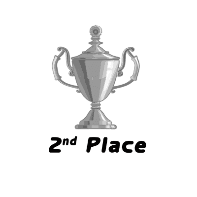 2nd Place Trophy Stickers Magnet Wacky Print 2nd Place Trophy Stickers Magnet Wacky Print