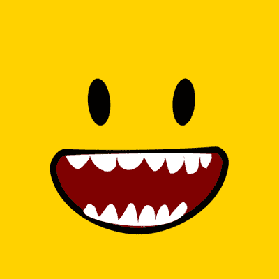 Smiley Big Teeth Smile Happy Stickers, Magnet | Wacky Print Smiley Big Teeth Smile Happy Stickers, Magnet | Wacky Print