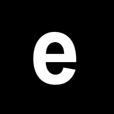 Letter E Lowercase Black White Stickers, Magnet | Wacky Print