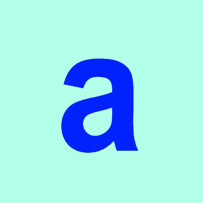 Letter A Lowercase Aqua Blue Stickers, Magnet | Wacky Print