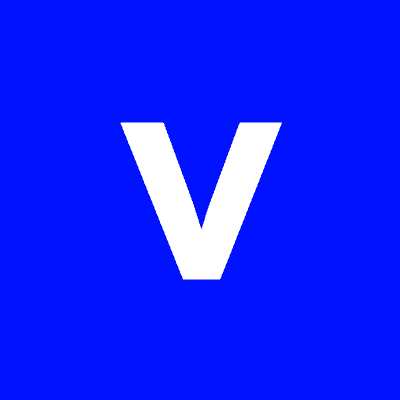 Letter V Lowercase Blue White Stickers Magnet Wacky Print