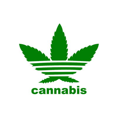 Cannabis Adidas Magnet Wacky Print