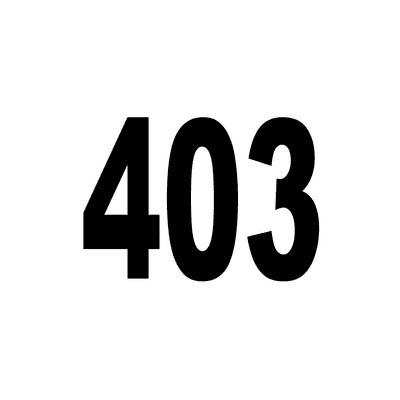 Number 403 White Black Stickers, Magnet | Wacky Print