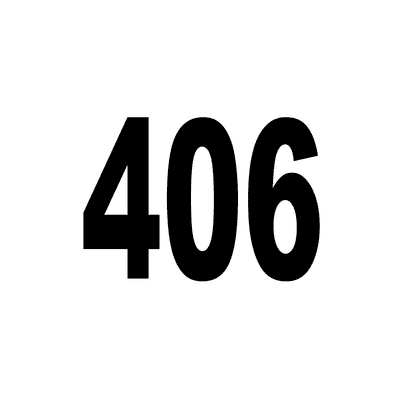 Number 406 White Black Stickers, Magnet | Wacky Print