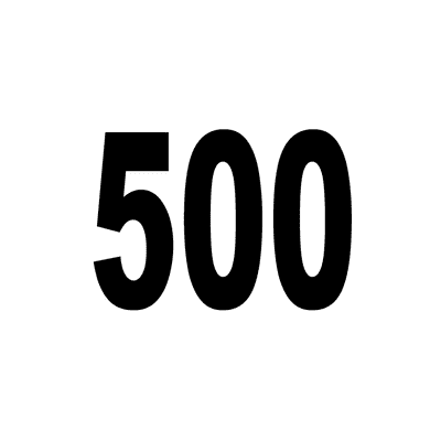 Number 500 White Black Stickers, Magnet | Wacky Print