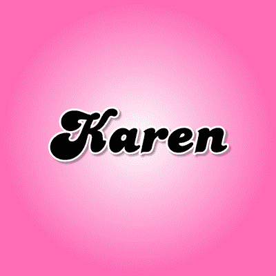 Karen Female Name Pink Stickers, Magnet | Wacky Print