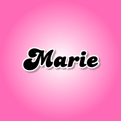 ネームタグ MARIE aesthetic hot pink glitter marie name