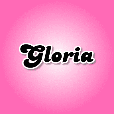 Gloria Female Name Pink Stickers, Magnet | Wacky Print