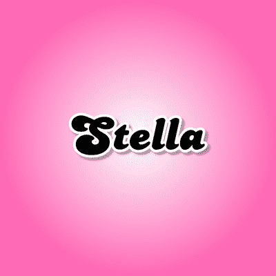 Stella Female Name Pink Stickers, Magnet | Wacky Print