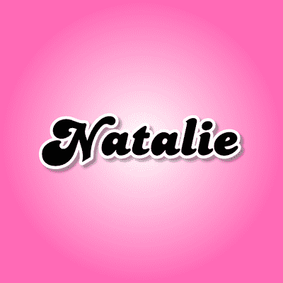 Natalie Female Name Pink Stickers, Magnet | Wacky Print