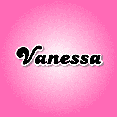 Vanessa Female Name Pink Stickers, Magnet | Wacky Print