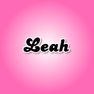 Leah Female Name Pink Stickers, Magnet | Wacky Print