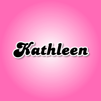 Kathleen Female Name Pink Stickers, Magnet | Wacky Print