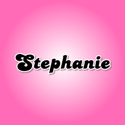 Stephanie Female Name Pink Stickers, Magnet | Wacky Print