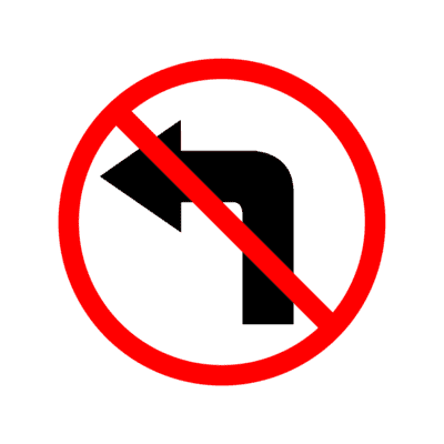 Printable U Turn Sign