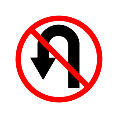 Printable U Turn Sign