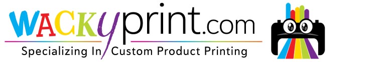 Wacky Print. Specializing in custom product printing. Custom stickers, magnets, wristbands, phone stands, and more...